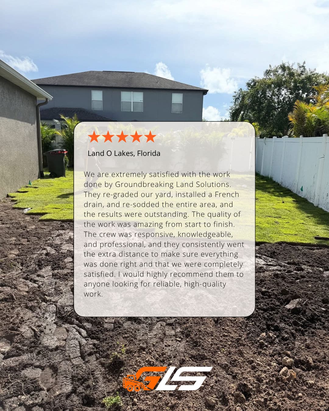 Comprehensive Yard Upgrade in Land O' Lakes Florida