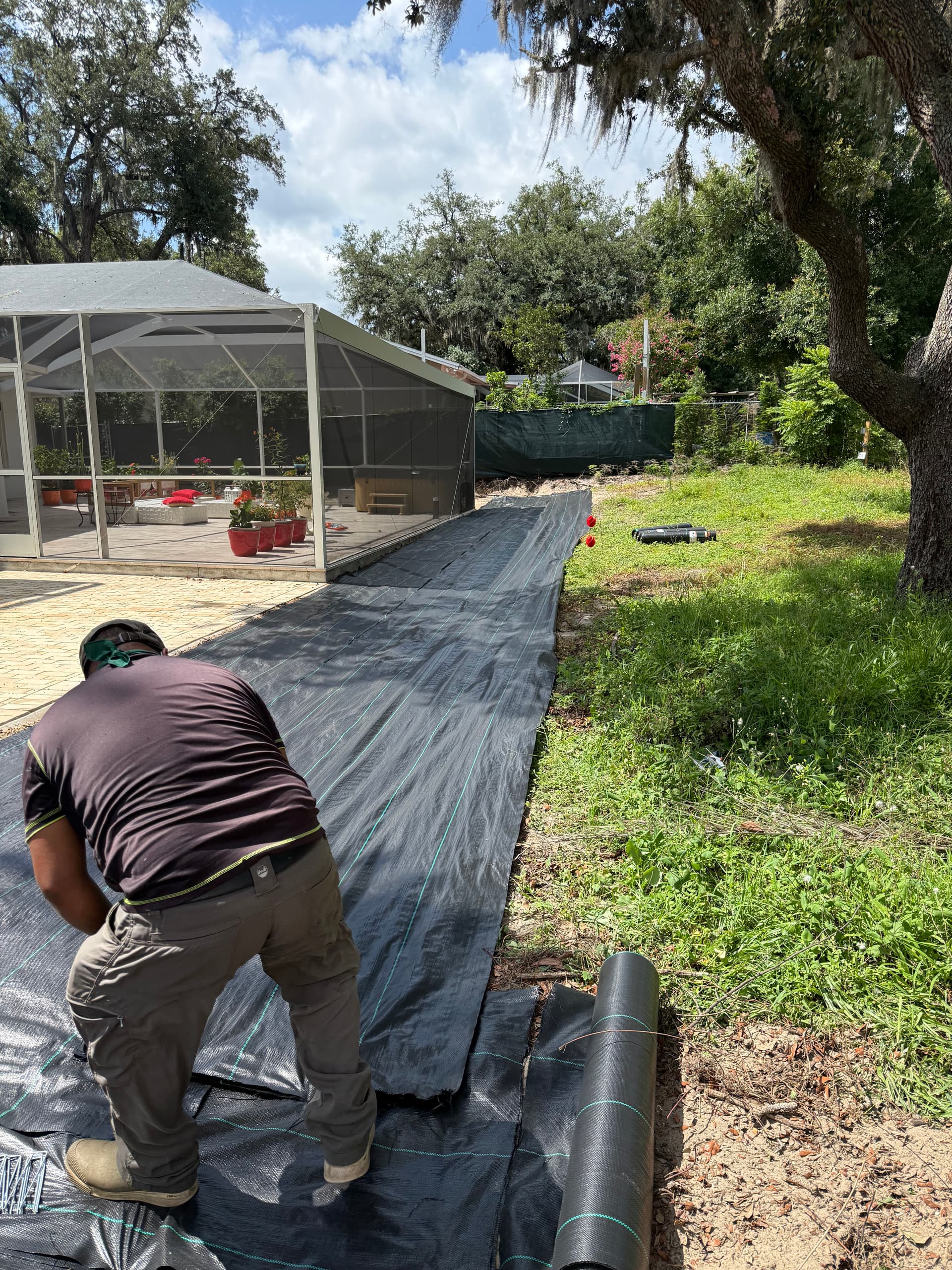 Gallery photos for Regrade and Rock Install in Temple Terrace: Image #1