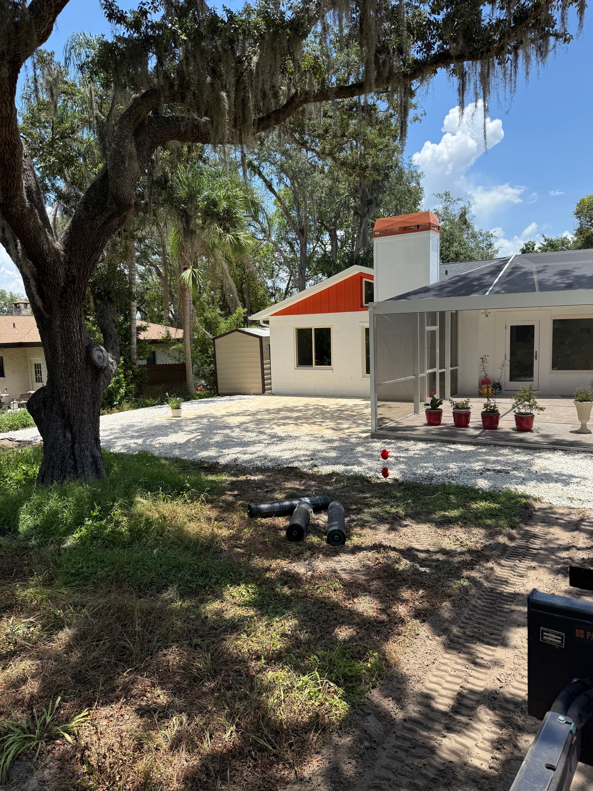 Gallery photos for Regrade and Rock Install in Temple Terrace: Image #3