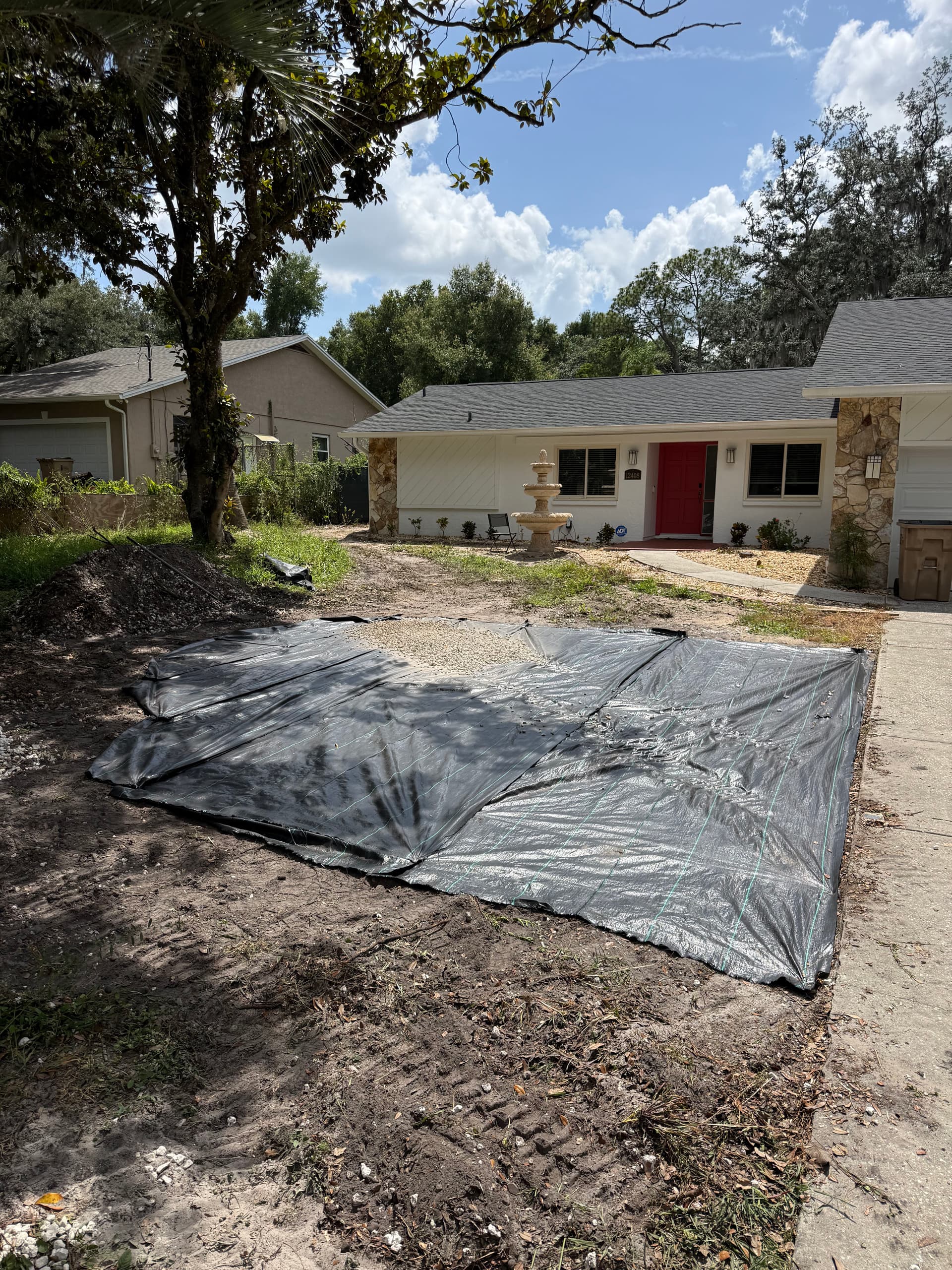 Gallery photos for Regrade and Rock Install in Temple Terrace: Image #2